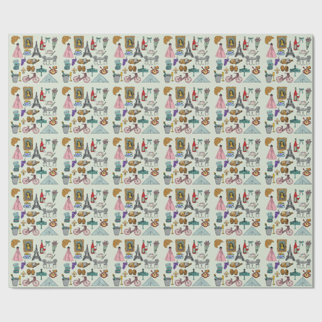 Papier Cadeau Paris romantique (Couture)