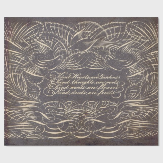 Papier Cadeau Parquez les feuilles du Flourish 60lb Decoupage (Plat)