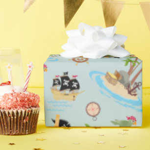 Papier Cadeau Parti Anniversaire de enfant pirate