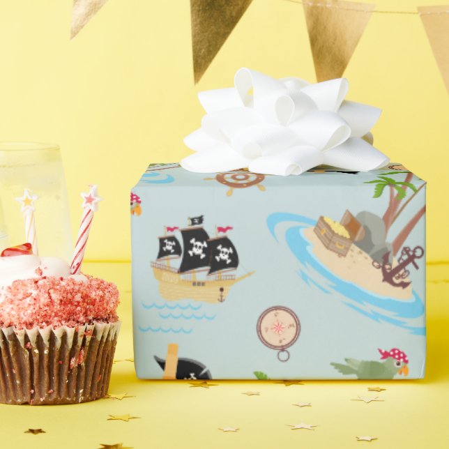 Papier Cadeau Parti Anniversaire de enfant pirate (Fête d'anniversaire)