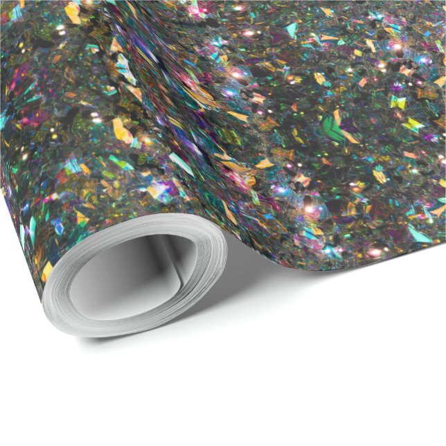 Papier Cadeau Parti Confetti (Coin rond)
