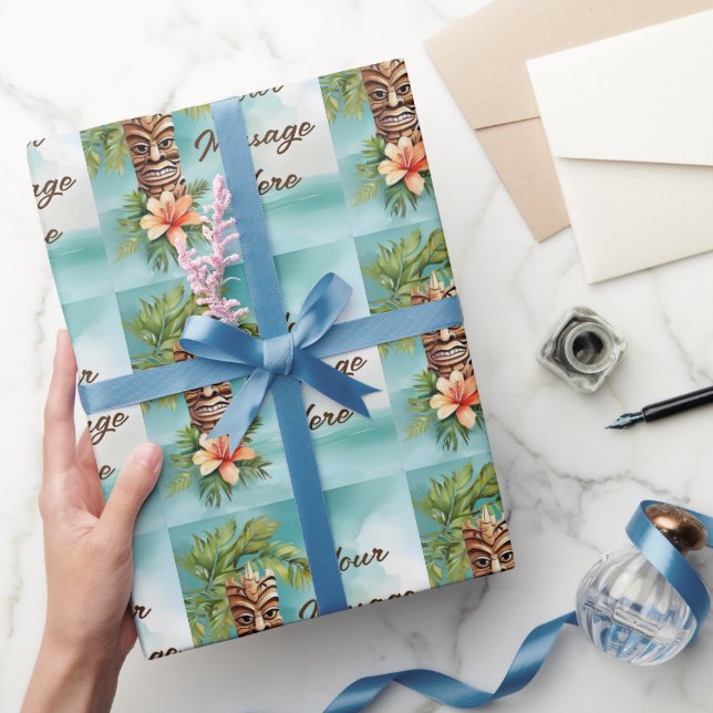 Papier Cadeau Parti Tropical Tiki (Cadeaux)
