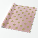 Papier Cadeau Partie fascinante de pois de rose rose de parties<br><div class="desc">Papier cadeau</div>