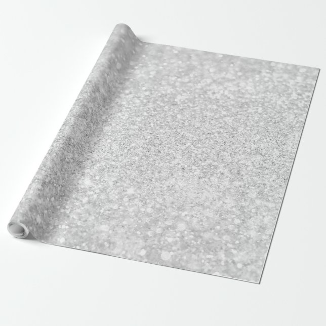 Papier Cadeau Parties scintillant argentée Sparkley (Déroulé)