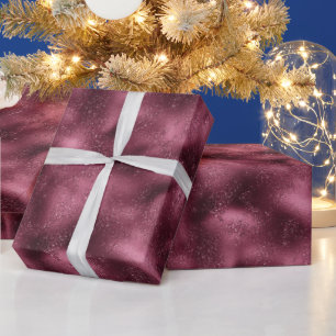 Papier Cadeau Parties scintillant cerise de Bourgogne Glitz