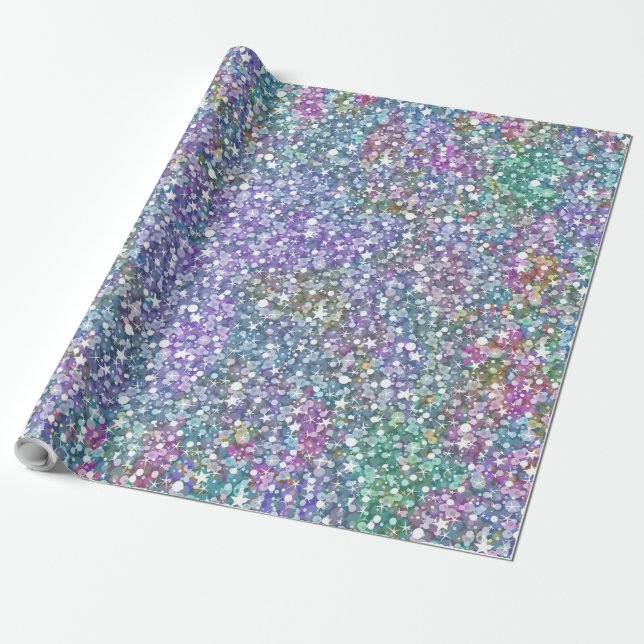Papier Cadeau Parties scintillant colorée Imprimer (Déroulé)