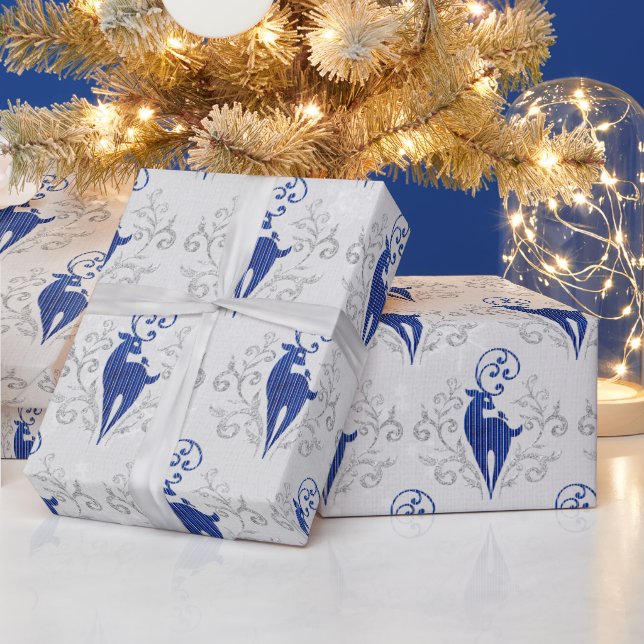 Papier Cadeau Parties scintillant de Noël Design de cerfs (Vacances)