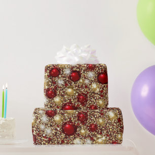 Papier Cadeau Parties scintillant de Noël festive Patter