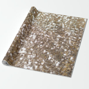 Papier Cadeau Parties scintillant d'or étincelant Glam Girly bri