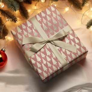 Papier Cadeau Parties scintillant d'or métallique 14k Arbres de 