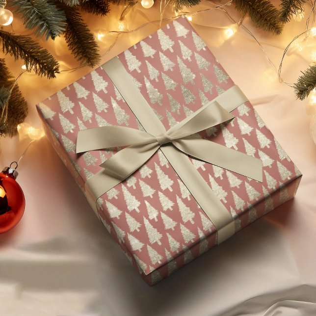 Papier Cadeau Parties scintillant d'or métallique 14k Arbres de  (Créateur téléchargé)