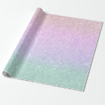 Papier Cadeau parties scintillant élégante de couleurs de sirène<br><div class="desc">Joli style de parties scintillant faux.</div>