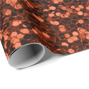 Papier Cadeau Parties scintillant en cuivre de miel de bronze Ma