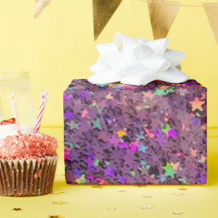 Papier Cadeau Parties scintillant étoilée Abstraite colorée