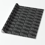 Papier Cadeau Parties scintillant flamboyante 25e Mariage Motif<br><div class="desc">Glamour 25ème mariage d'argent anniversaire texte design motif sur l'arrière - plan noir personnalisé vous pouvez changer sur le site Web. Diamants Faux et accent du coeur. Si vous avez besoin d'aide pour customiser un de mes designs, contactez le concepteur ArtOnWear. Mise en forme de texte gratuite avec aide en...</div>