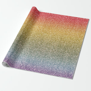 Papier Cadeau Parties scintillant Glitz Rainbow