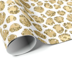Papier Cadeau Parties scintillant Gold Glitz Leopard