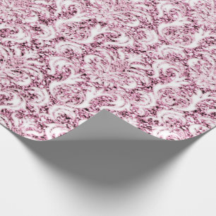 Papier Cadeau Parties scintillant métallique Rose Rose Or Blanc 