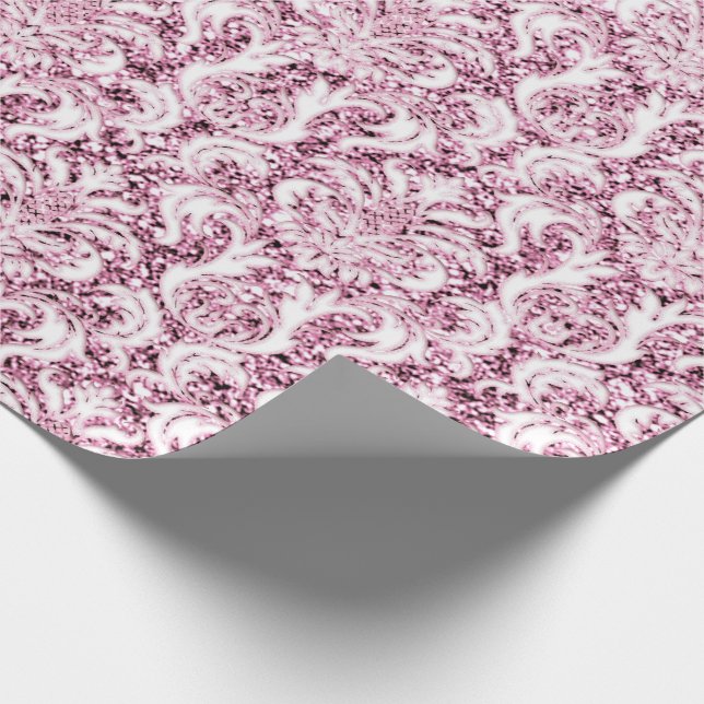 Papier Cadeau Parties scintillant métallique Rose Rose Or Blanc  (Coin)