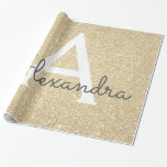 Papier Cadeau Parties scintillant Or de luxe et Monogramme étinc<br><div class="desc">Parties scintillant de luxe Gold Faux et papier d'enveloppement élégant et étincelant. Ce papier d'emballage cadeau peut être customisé pour inclure votre nom initial et prénom pour un paquet cadeau pour un Baby shower de fille,  Fête des mariées,  Bachelorette Party ou Fille's Birthday Party.</div>