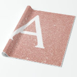 Papier Cadeau Parties scintillant rose Rose or et Monogramme éti<br><div class="desc">Parties scintillant Rose Rose Gold Faux et papier d'enveloppement élégant étincelant. Ce papier d'emballage cadeau peut être customisé pour inclure votre nom initial et prénom pour un paquet cadeau pour un Baby shower de fille,  Fête des mariées,  Bachelorette Party ou Fille's Birthday Party.</div>