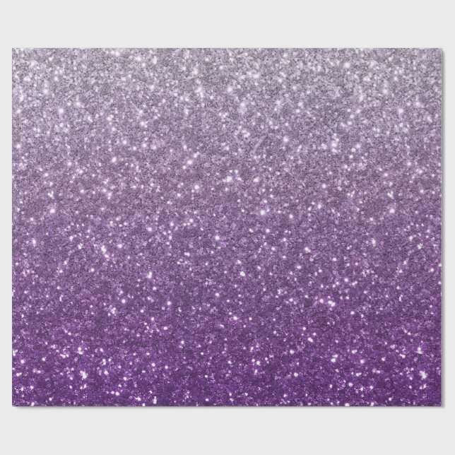 Papier Cadeau Parties scintillant violet Ombre (Plat)