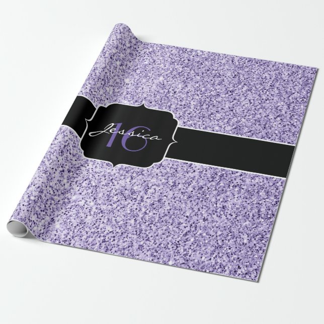 Papier Cadeau Parties scintillant violet ultra violet brillant S (Déroulé)