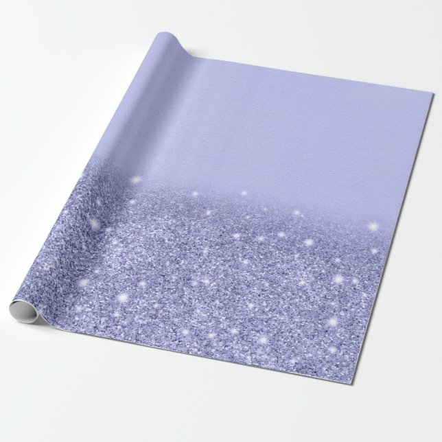 Papier Cadeau parties scintillant violette couleur lilas (Déroulé)