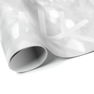 Papier Cadeau Parties scintillantes argentées grises de vacance