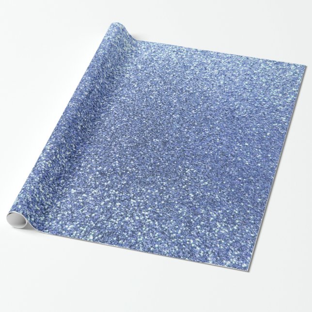 Papier Cadeau Parties scintillantes bleu-clair (Déroulé)