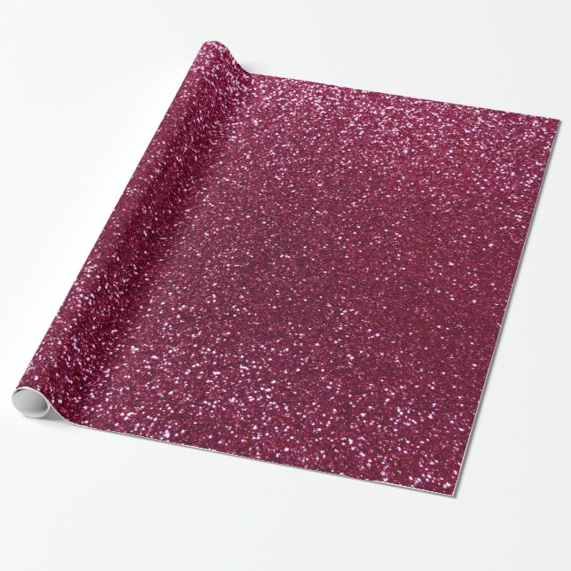 Papier Cadeau Parties scintillantes de prune (Déroulé)