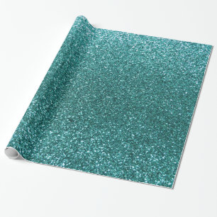 Papier Cadeau Parties scintillantes de turquoise