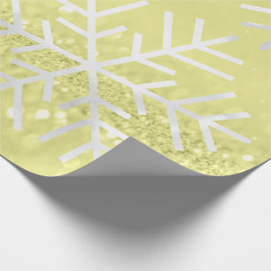 Papier Cadeau Parties scintillantes jaunes grises de vacances de