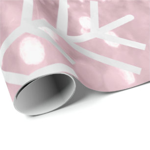 Papier Cadeau Parties scintillantes mauve de rose de vacances de