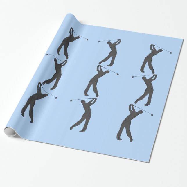 Papier Cadeau Partouzeur de golf personnalisable (Déroulé)
