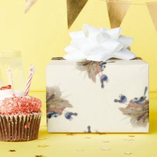 Papier Cadeau Paruline Turquoisine,