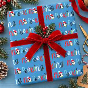 Papier Cadeau Pas de coup d'oeil Mignon Fantaisiste Enfants Noël