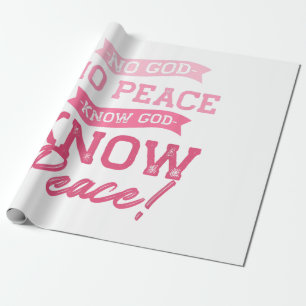Papier Cadeau Pas de Dieu, Pas de Paix, Connaître Dieu, Connaîtr