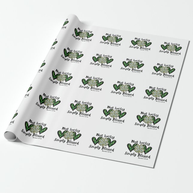 Papier Cadeau Pas Lucky, Simplement Béni Lucky Charm St Patrick (Déroulé)
