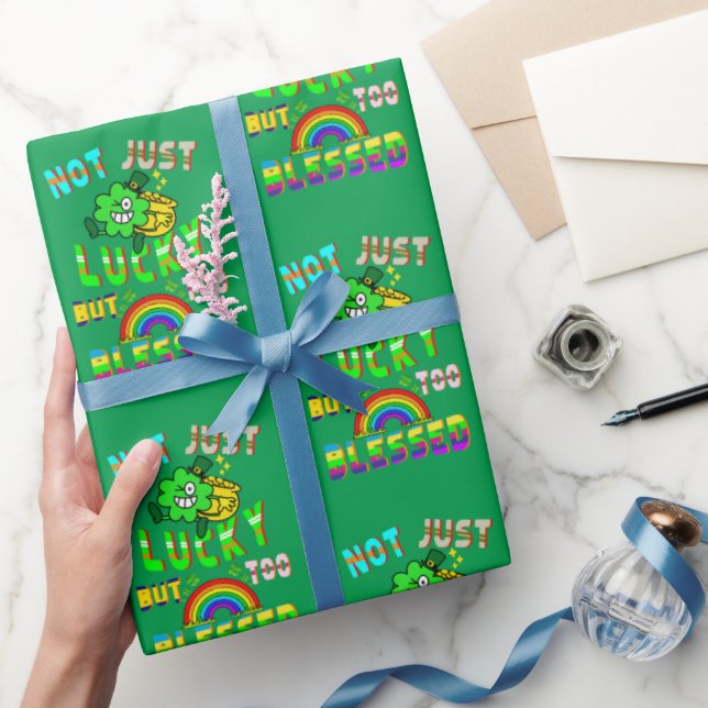 Papier Cadeau Pas Seulement Lucky, Mais Trop Béni (Cadeaux)