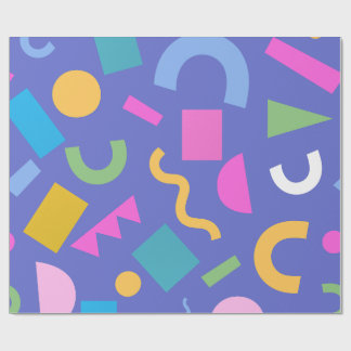 Papier Cadeau Pastel Abstract Shapes Pattern Design