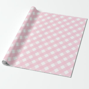 Papier Cadeau Pastel Baby Soft rose et blanc chèque cadeau Plaid