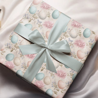 Papier Cadeau Pastel Easter Eggs Wrapping Paper