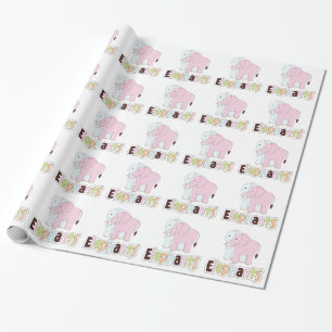 Papier cadeau Pastel Elephants