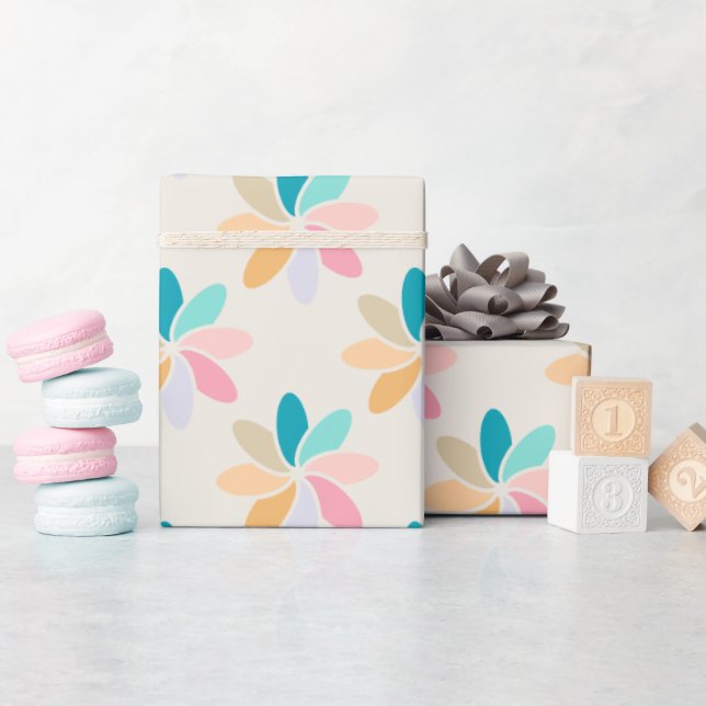 Papier Cadeau Pastel en Tourbillon (Baby Shower)