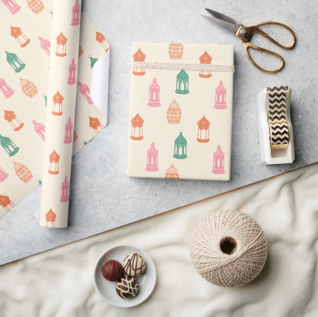 Papier Cadeau Pastel Fanous Lantern Wrapping Paper (Artisanat)