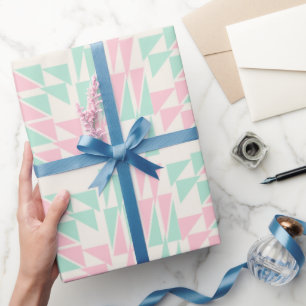 Papier Cadeau Pastel géométrique doux