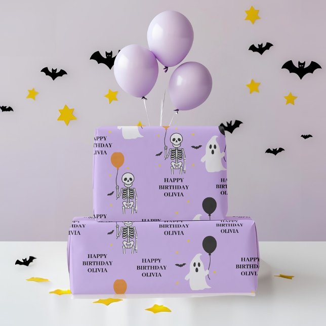 Papier Cadeau Pastel Halloween Anniversaire (Créateur téléchargé)