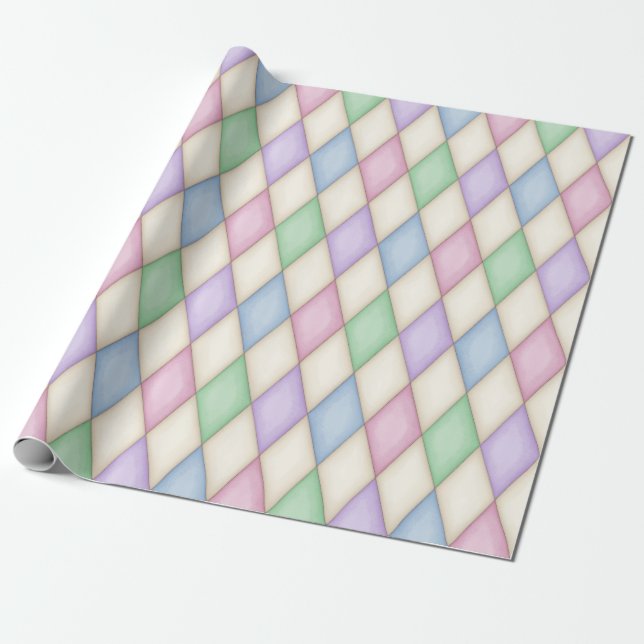 Papier Cadeau Pastel Harlequin Conte médiévale médiévale (moyenn (Déroulé)