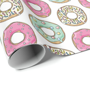 Papier Cadeau Pastel mignon coloré glaçage du motif de butées